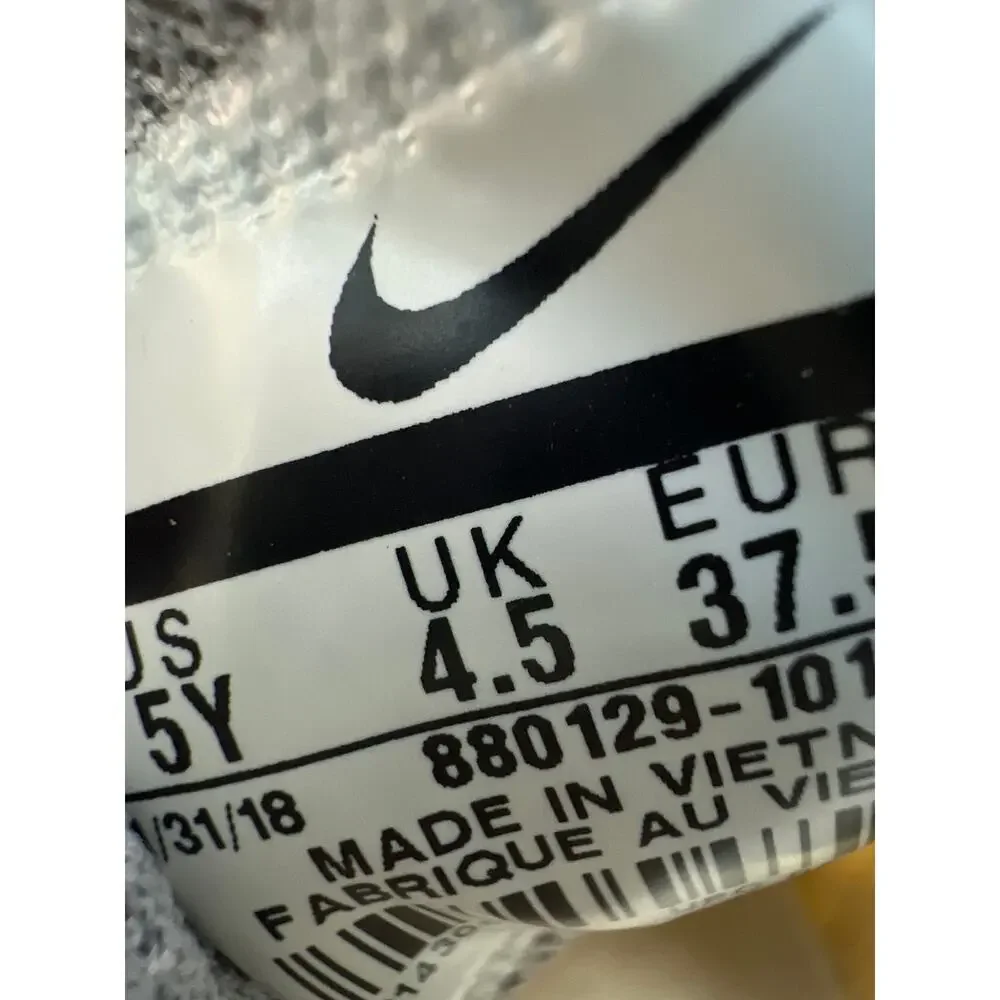 Nike‎ 880129-101 Alpha Fast Flex Football White Cleats Sneaker 5Y White Metallic